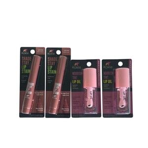 Kokie Shade Stay Lip Stain Serenade Smudge Proof Satin Finish & Lip Oil ~4pk